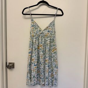Hill House Floral Print Pajama Dress - Blue and Yellow